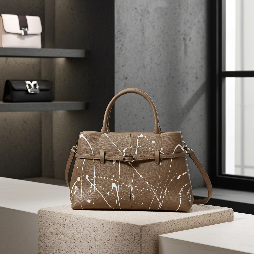 Canvas Studios | Premium Structured Top Handle Bag – Dune